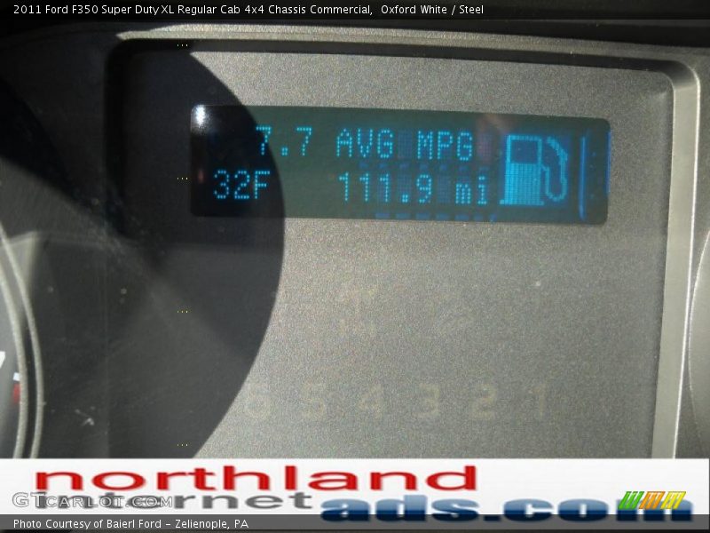 Oxford White / Steel 2011 Ford F350 Super Duty XL Regular Cab 4x4 Chassis Commercial