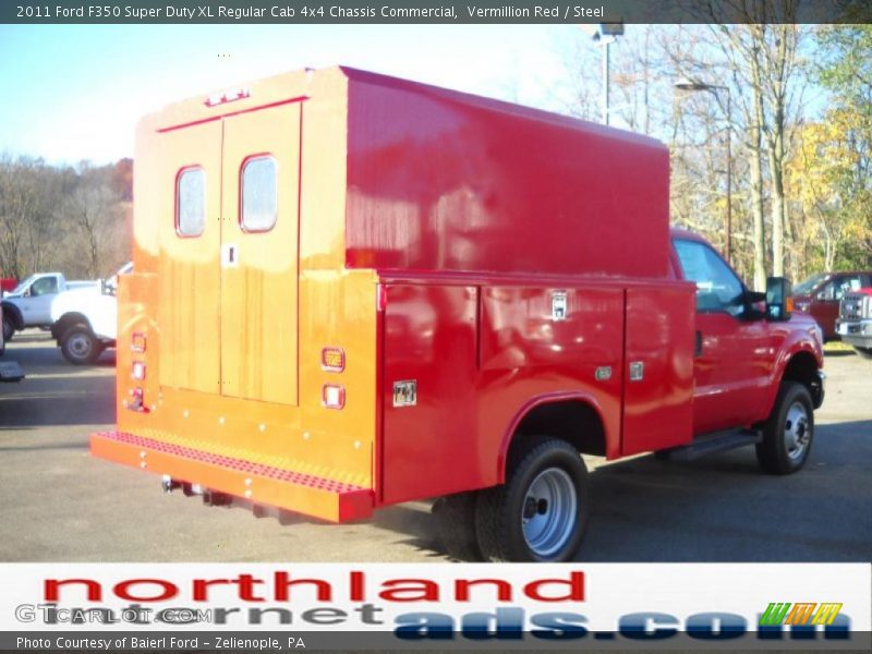 Vermillion Red / Steel 2011 Ford F350 Super Duty XL Regular Cab 4x4 Chassis Commercial