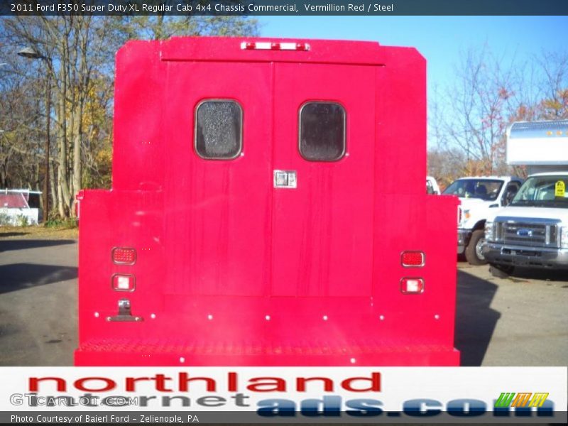 Vermillion Red / Steel 2011 Ford F350 Super Duty XL Regular Cab 4x4 Chassis Commercial