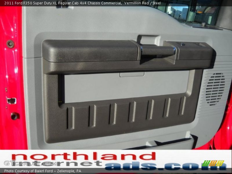 Vermillion Red / Steel 2011 Ford F350 Super Duty XL Regular Cab 4x4 Chassis Commercial
