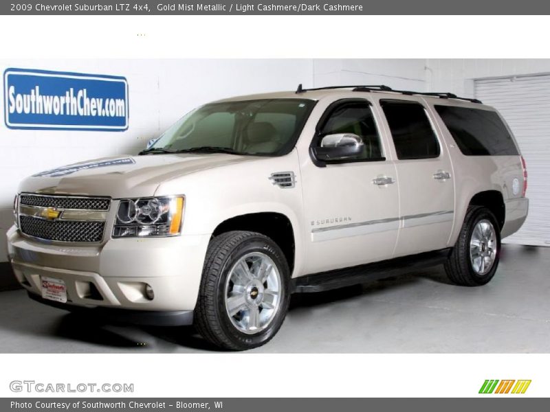 Gold Mist Metallic / Light Cashmere/Dark Cashmere 2009 Chevrolet Suburban LTZ 4x4