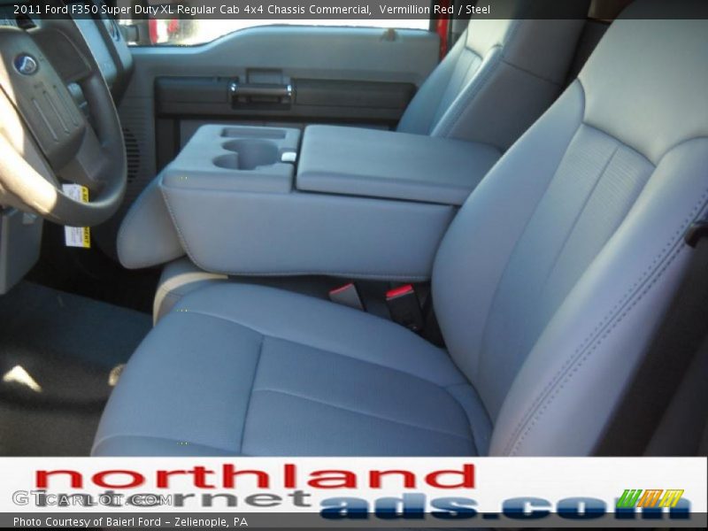 Vermillion Red / Steel 2011 Ford F350 Super Duty XL Regular Cab 4x4 Chassis Commercial