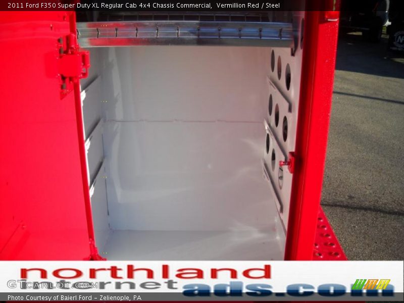 Vermillion Red / Steel 2011 Ford F350 Super Duty XL Regular Cab 4x4 Chassis Commercial
