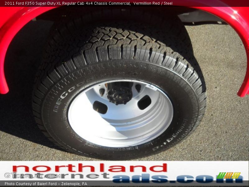 Vermillion Red / Steel 2011 Ford F350 Super Duty XL Regular Cab 4x4 Chassis Commercial