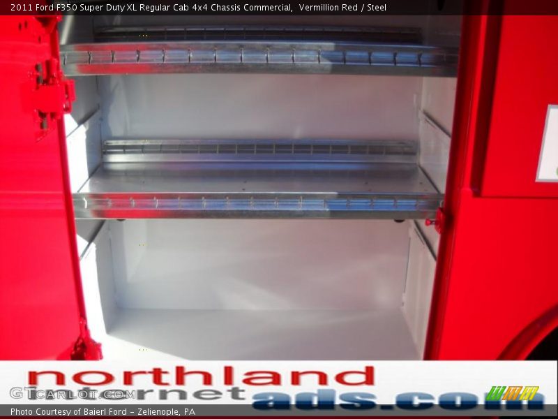 Vermillion Red / Steel 2011 Ford F350 Super Duty XL Regular Cab 4x4 Chassis Commercial