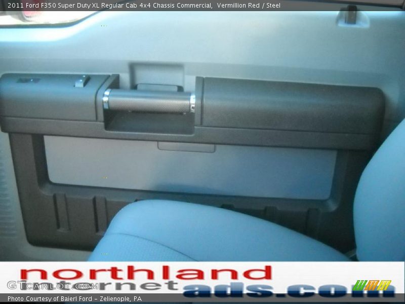 Vermillion Red / Steel 2011 Ford F350 Super Duty XL Regular Cab 4x4 Chassis Commercial