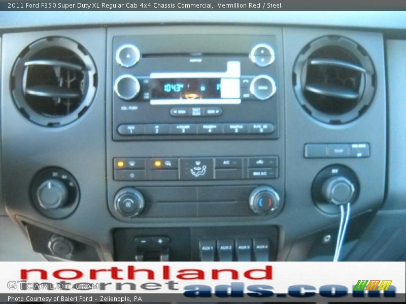 Vermillion Red / Steel 2011 Ford F350 Super Duty XL Regular Cab 4x4 Chassis Commercial