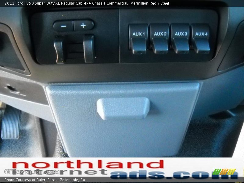 Vermillion Red / Steel 2011 Ford F350 Super Duty XL Regular Cab 4x4 Chassis Commercial