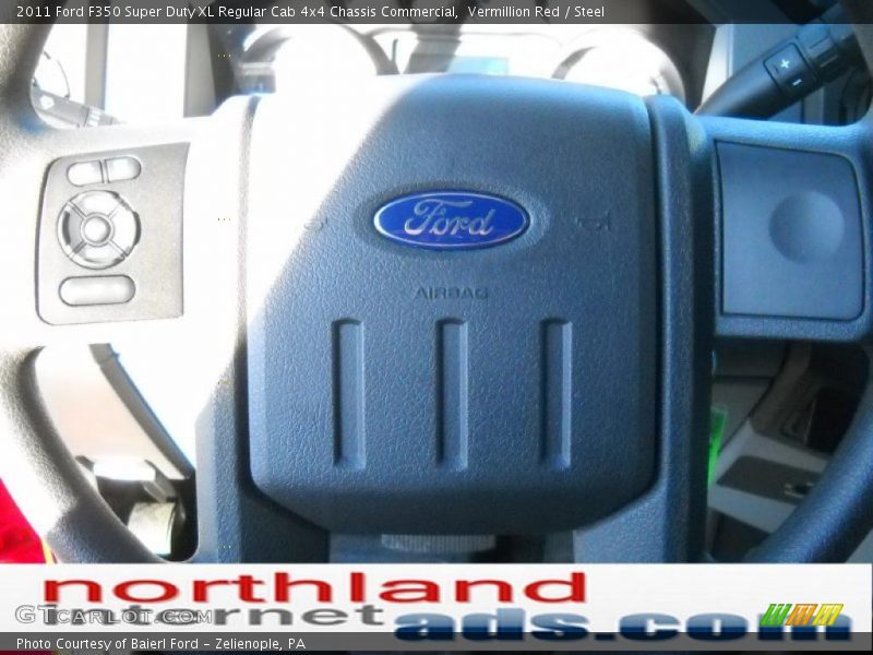 Vermillion Red / Steel 2011 Ford F350 Super Duty XL Regular Cab 4x4 Chassis Commercial