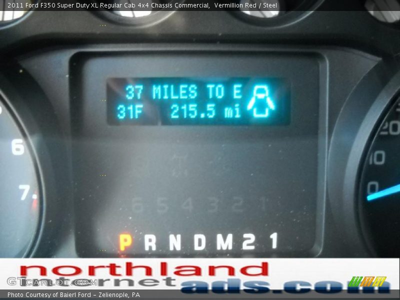 Vermillion Red / Steel 2011 Ford F350 Super Duty XL Regular Cab 4x4 Chassis Commercial