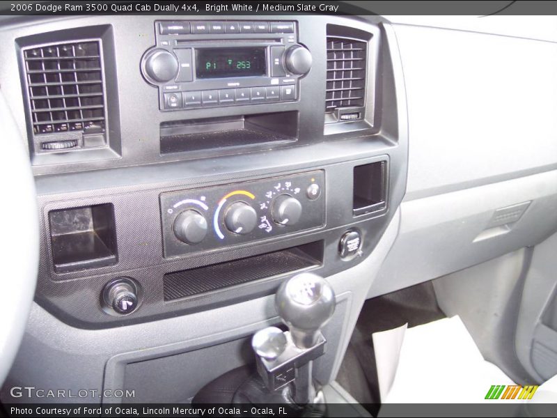 Bright White / Medium Slate Gray 2006 Dodge Ram 3500 Quad Cab Dually 4x4