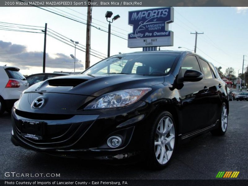 Black Mica / Black/Red 2010 Mazda MAZDA3 MAZDASPEED3 Sport 5 Door