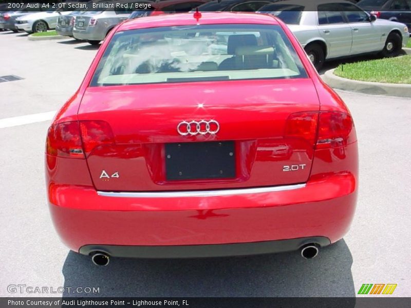 Brilliant Red / Beige 2007 Audi A4 2.0T Sedan