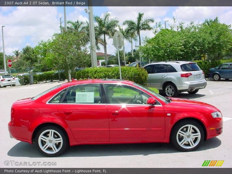 Brilliant Red / Beige 2007 Audi A4 2.0T Sedan