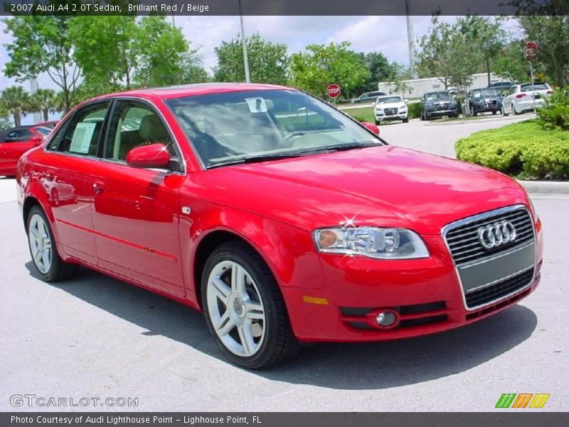 Brilliant Red / Beige 2007 Audi A4 2.0T Sedan