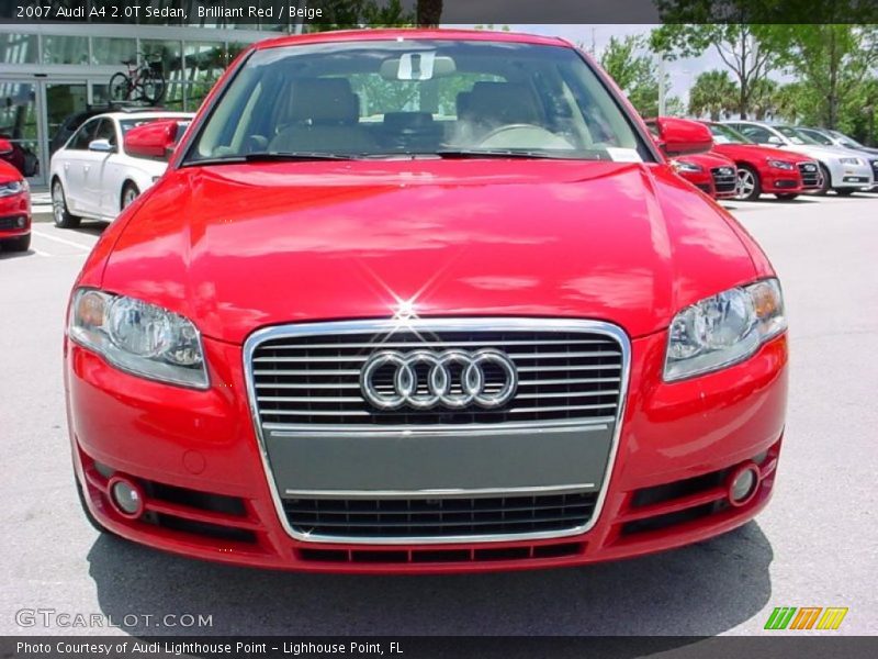 Brilliant Red / Beige 2007 Audi A4 2.0T Sedan