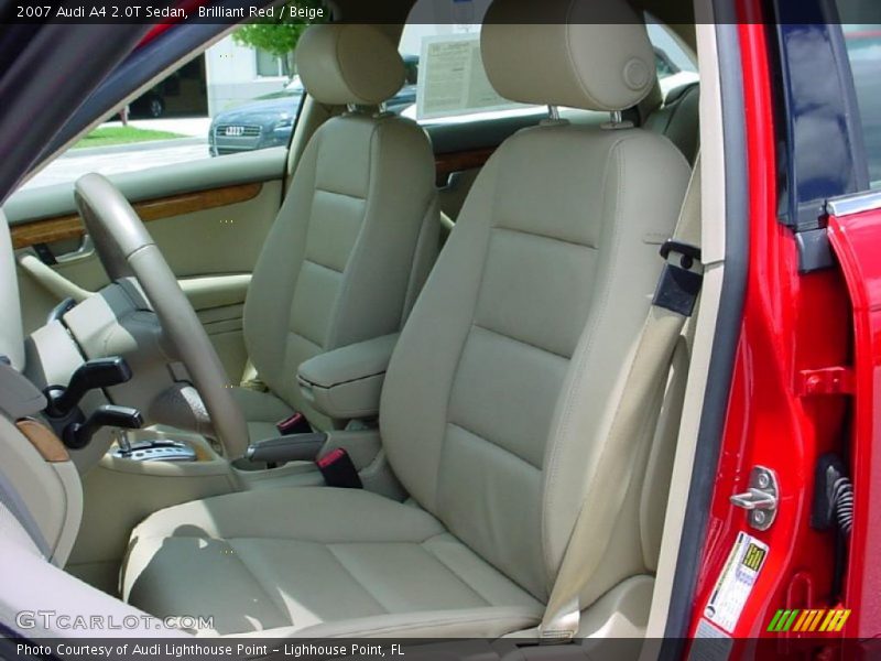 Brilliant Red / Beige 2007 Audi A4 2.0T Sedan