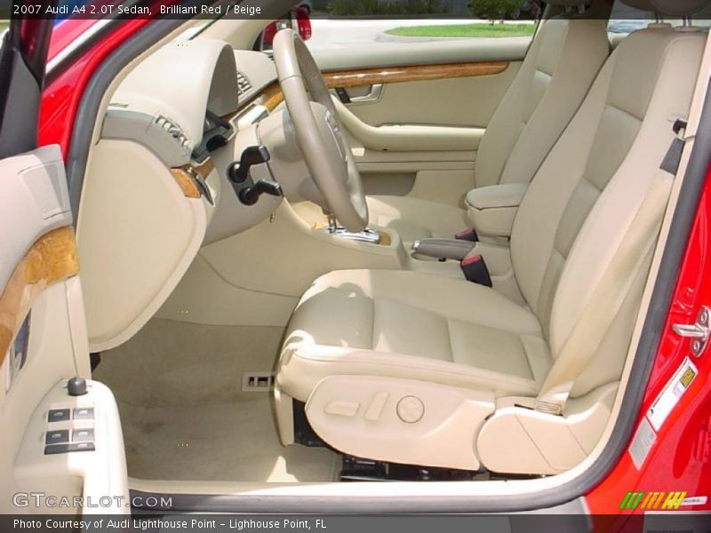 Brilliant Red / Beige 2007 Audi A4 2.0T Sedan