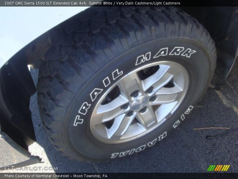Summit White / Very Dark Cashmere/Light Cashmere 2007 GMC Sierra 1500 SLT Extended Cab 4x4