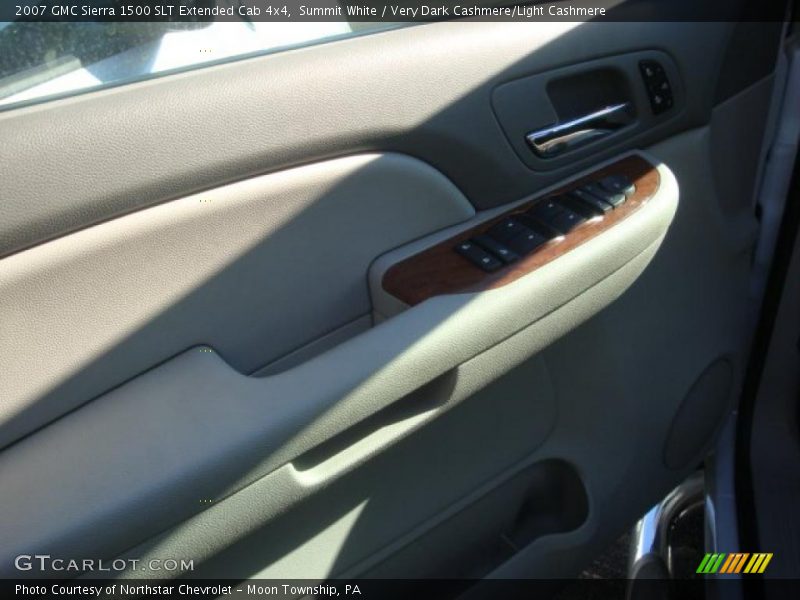 Summit White / Very Dark Cashmere/Light Cashmere 2007 GMC Sierra 1500 SLT Extended Cab 4x4