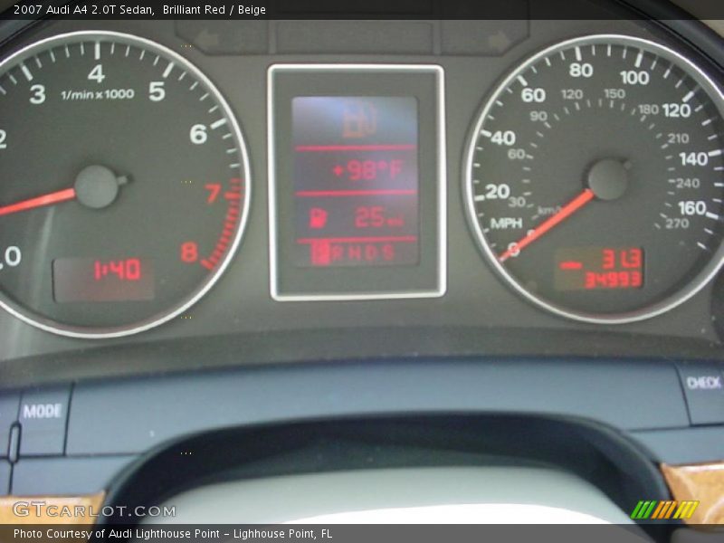 Brilliant Red / Beige 2007 Audi A4 2.0T Sedan