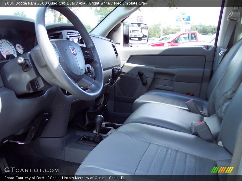 Bright White / Medium Slate Gray 2006 Dodge Ram 3500 Quad Cab Dually 4x4