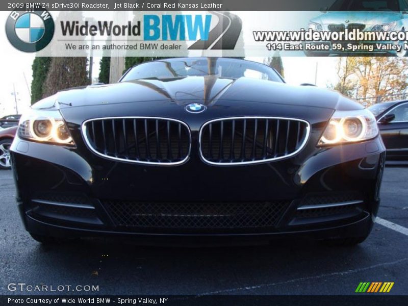 Jet Black / Coral Red Kansas Leather 2009 BMW Z4 sDrive30i Roadster