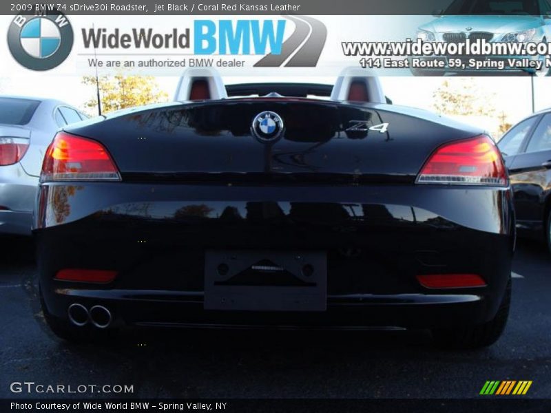 Jet Black / Coral Red Kansas Leather 2009 BMW Z4 sDrive30i Roadster