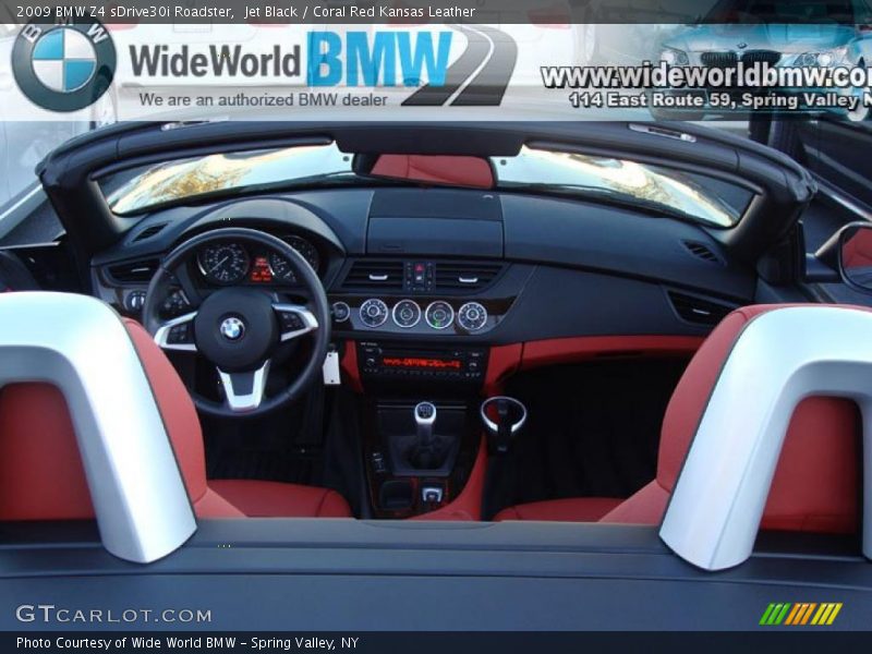 Jet Black / Coral Red Kansas Leather 2009 BMW Z4 sDrive30i Roadster