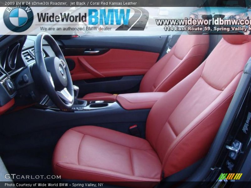 Jet Black / Coral Red Kansas Leather 2009 BMW Z4 sDrive30i Roadster