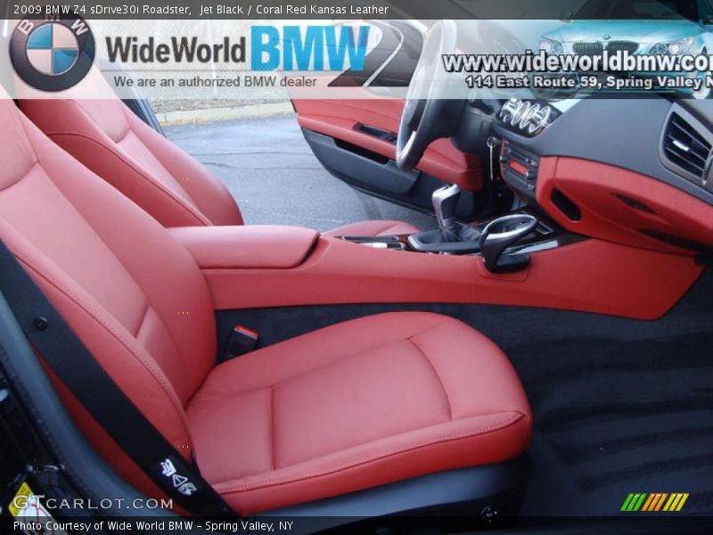 Jet Black / Coral Red Kansas Leather 2009 BMW Z4 sDrive30i Roadster