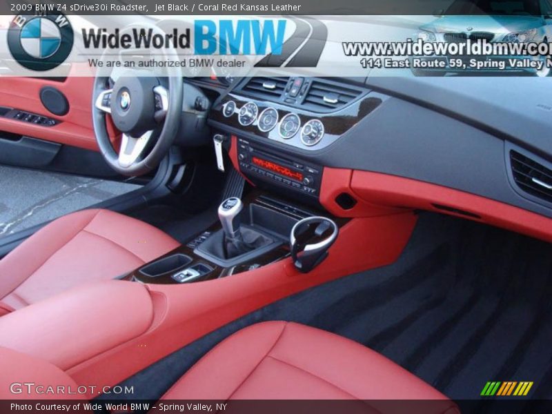 Jet Black / Coral Red Kansas Leather 2009 BMW Z4 sDrive30i Roadster