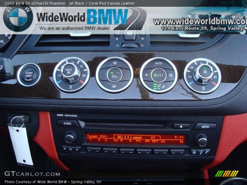 Jet Black / Coral Red Kansas Leather 2009 BMW Z4 sDrive30i Roadster