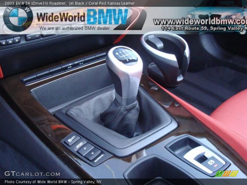 Jet Black / Coral Red Kansas Leather 2009 BMW Z4 sDrive30i Roadster