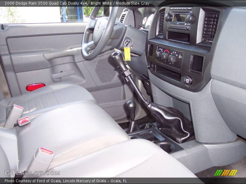 Bright White / Medium Slate Gray 2006 Dodge Ram 3500 Quad Cab Dually 4x4