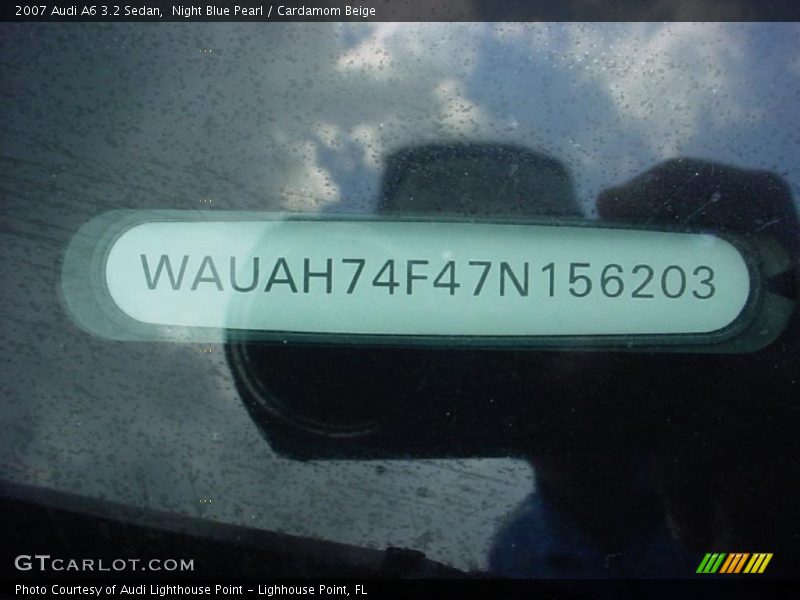 Night Blue Pearl / Cardamom Beige 2007 Audi A6 3.2 Sedan