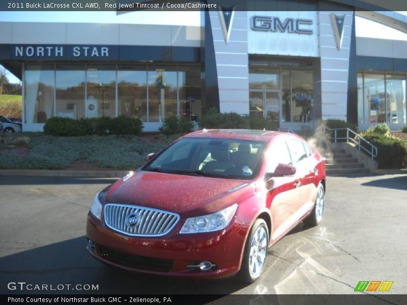 Red Jewel Tintcoat / Cocoa/Cashmere 2011 Buick LaCrosse CXL AWD