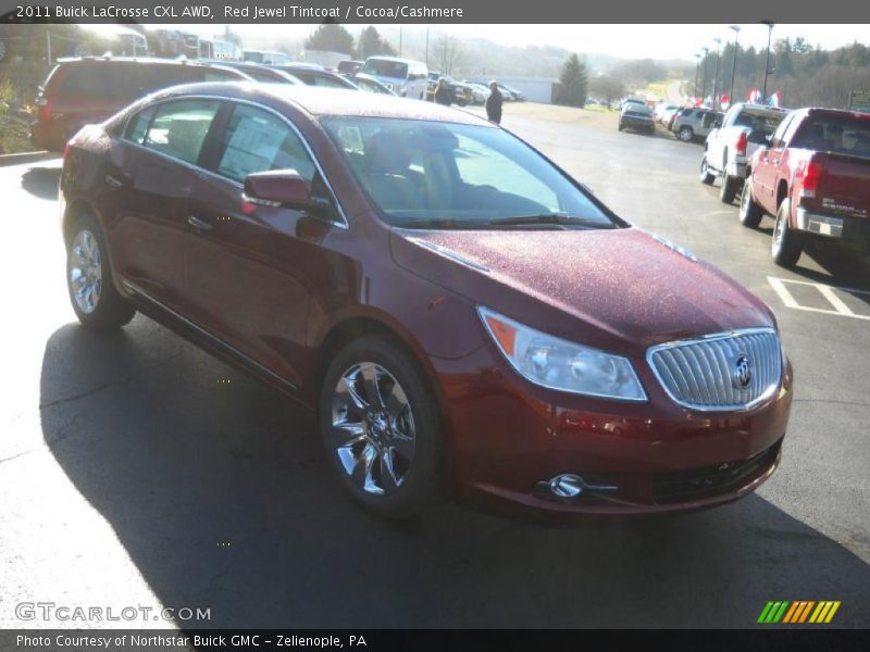 Red Jewel Tintcoat / Cocoa/Cashmere 2011 Buick LaCrosse CXL AWD