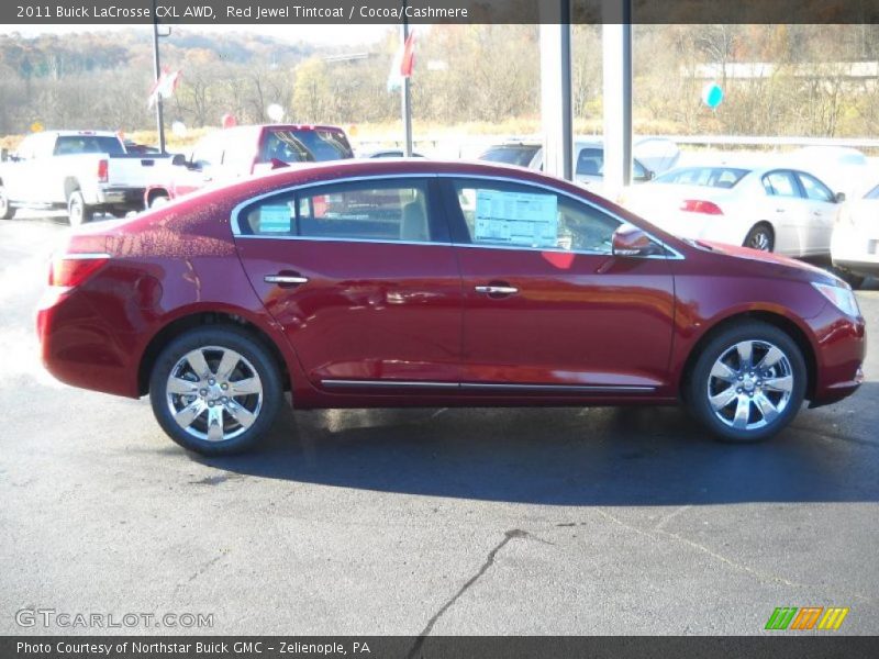 Red Jewel Tintcoat / Cocoa/Cashmere 2011 Buick LaCrosse CXL AWD