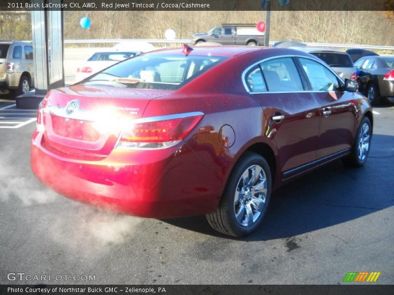 Red Jewel Tintcoat / Cocoa/Cashmere 2011 Buick LaCrosse CXL AWD