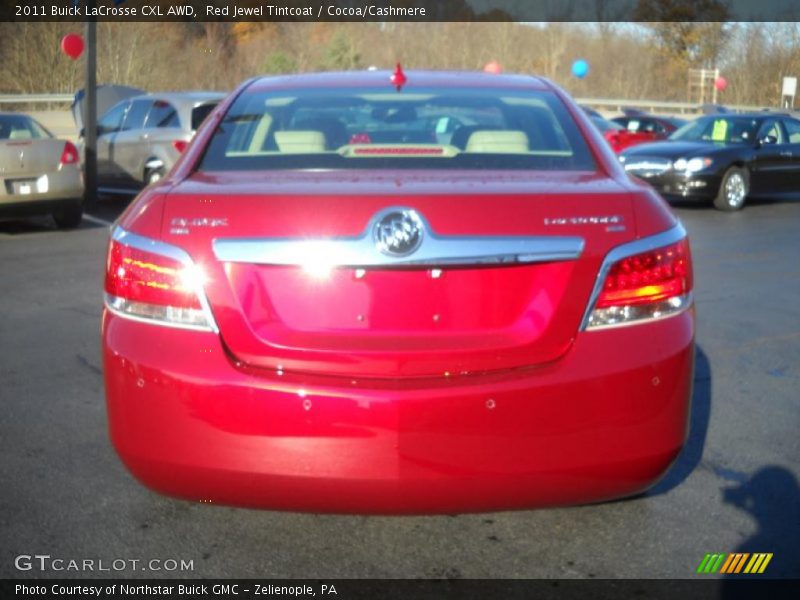 Red Jewel Tintcoat / Cocoa/Cashmere 2011 Buick LaCrosse CXL AWD