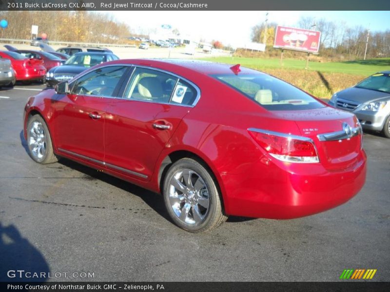Red Jewel Tintcoat / Cocoa/Cashmere 2011 Buick LaCrosse CXL AWD