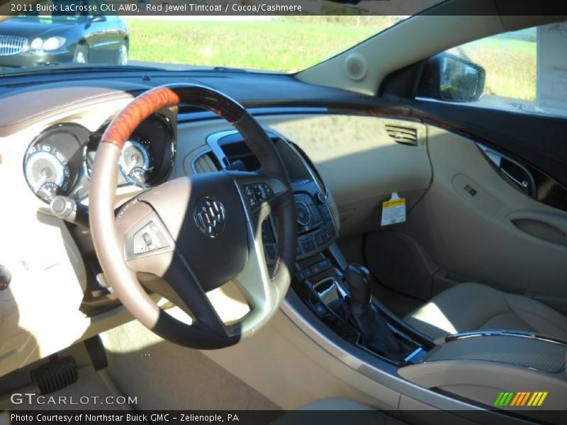 Red Jewel Tintcoat / Cocoa/Cashmere 2011 Buick LaCrosse CXL AWD