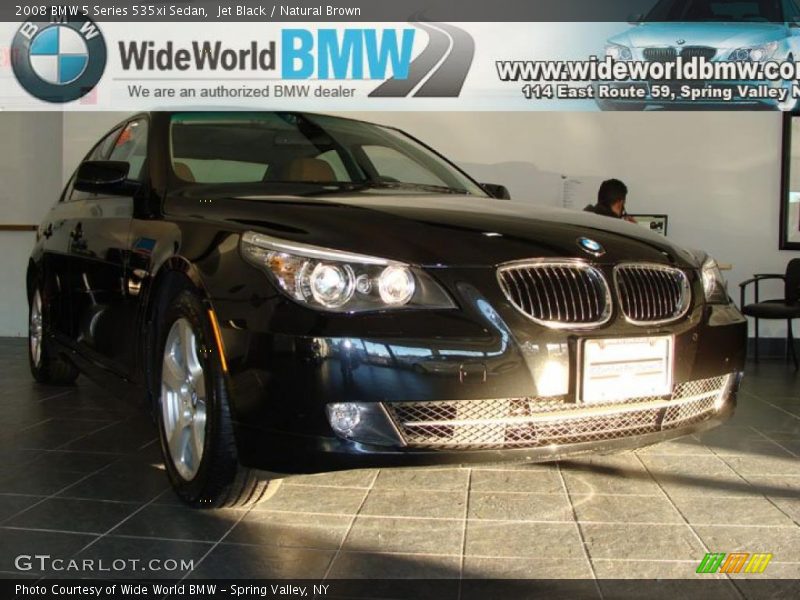 Jet Black / Natural Brown 2008 BMW 5 Series 535xi Sedan