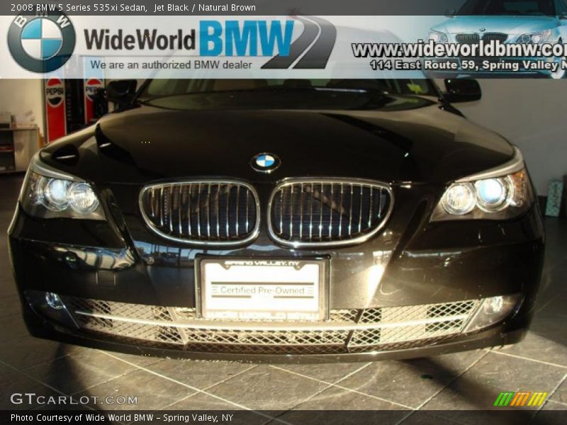 Jet Black / Natural Brown 2008 BMW 5 Series 535xi Sedan