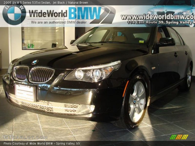 Jet Black / Natural Brown 2008 BMW 5 Series 535xi Sedan