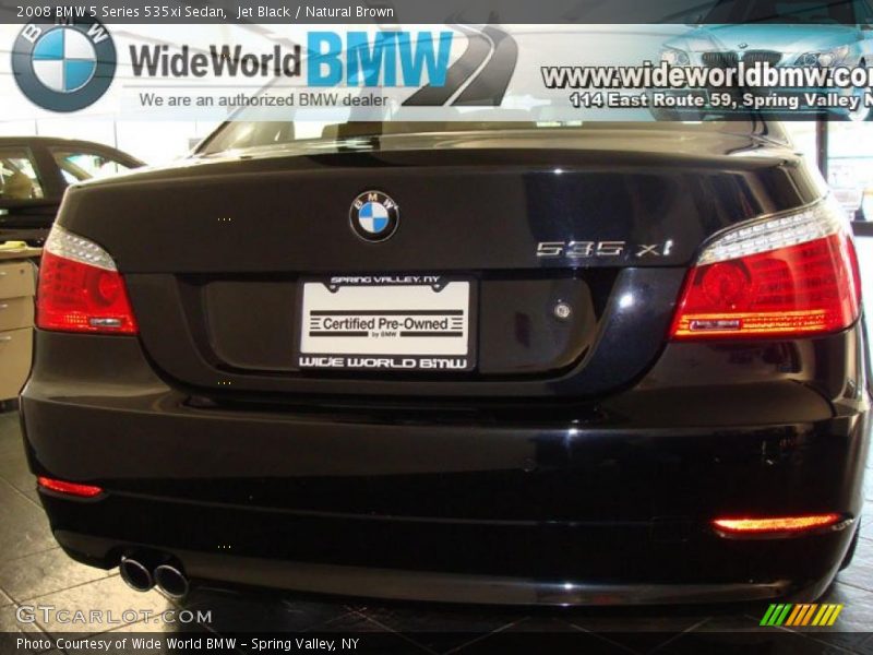 Jet Black / Natural Brown 2008 BMW 5 Series 535xi Sedan