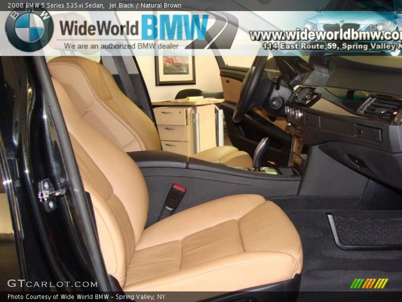 Jet Black / Natural Brown 2008 BMW 5 Series 535xi Sedan
