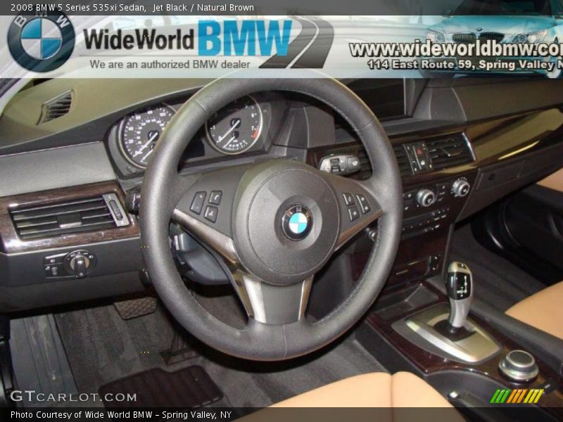 Jet Black / Natural Brown 2008 BMW 5 Series 535xi Sedan