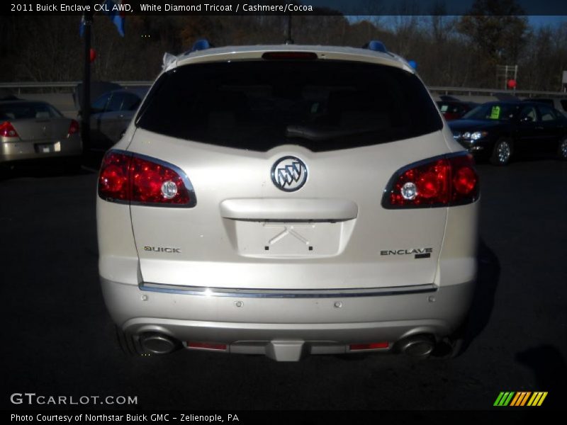 White Diamond Tricoat / Cashmere/Cocoa 2011 Buick Enclave CXL AWD
